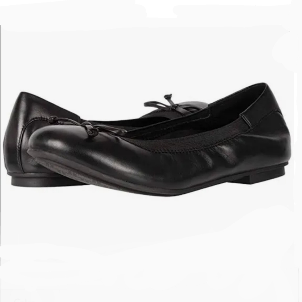 Vionic Matira Bowed Black Leather Ballet Flats - Picture 10 of 10